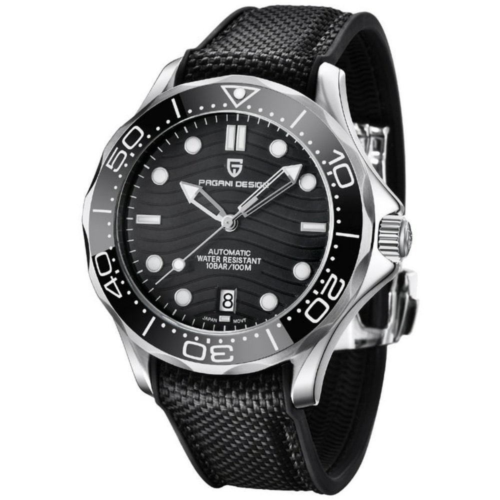 Pagani Design PD-1685 Seamaster Black w/Nylon Strap